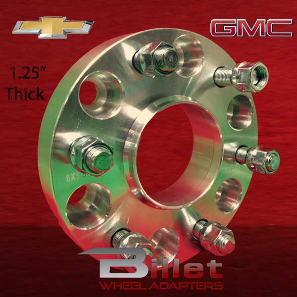 SET OF 4 HUB AND WHEEL CENTRIC SPACERS - 6x127 to 6x127 - 1.25