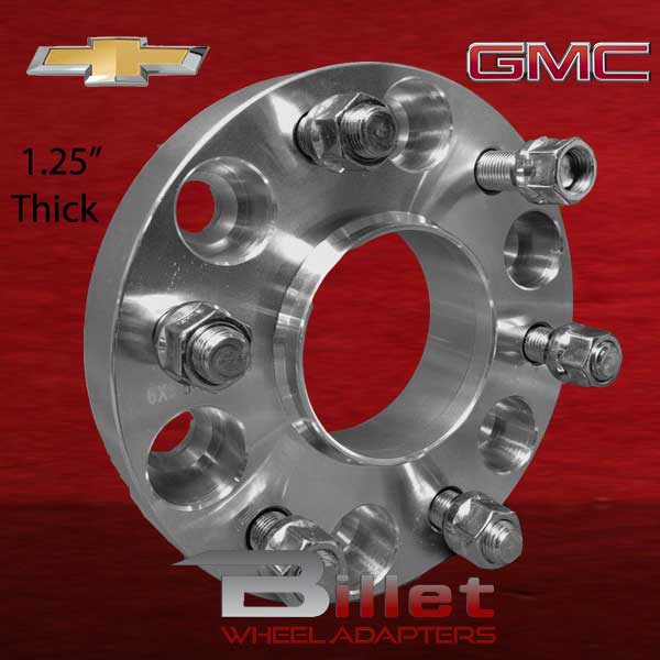 6 lug GM 6x5.5 to 6x5.5 Hub and Wheel Centric Spacer 1.25